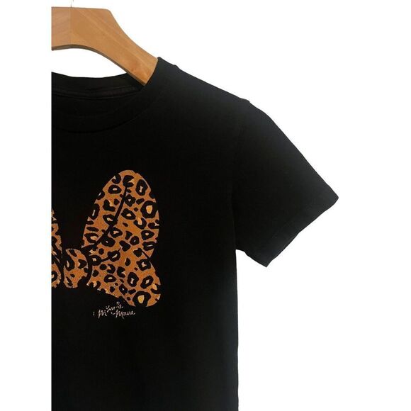Disney Minnie Mouse Bow Black Tee Girls Large - Picture 4 of 7